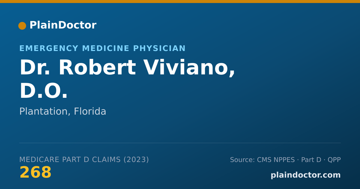 Shareable card for Robert Viviano, D.O. - Emergency Medicine Physician, Plantation, FL