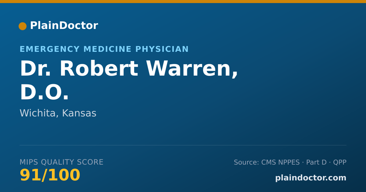 Shareable card for Robert Warren, D.O. - Emergency Medicine Physician, Wichita, KS