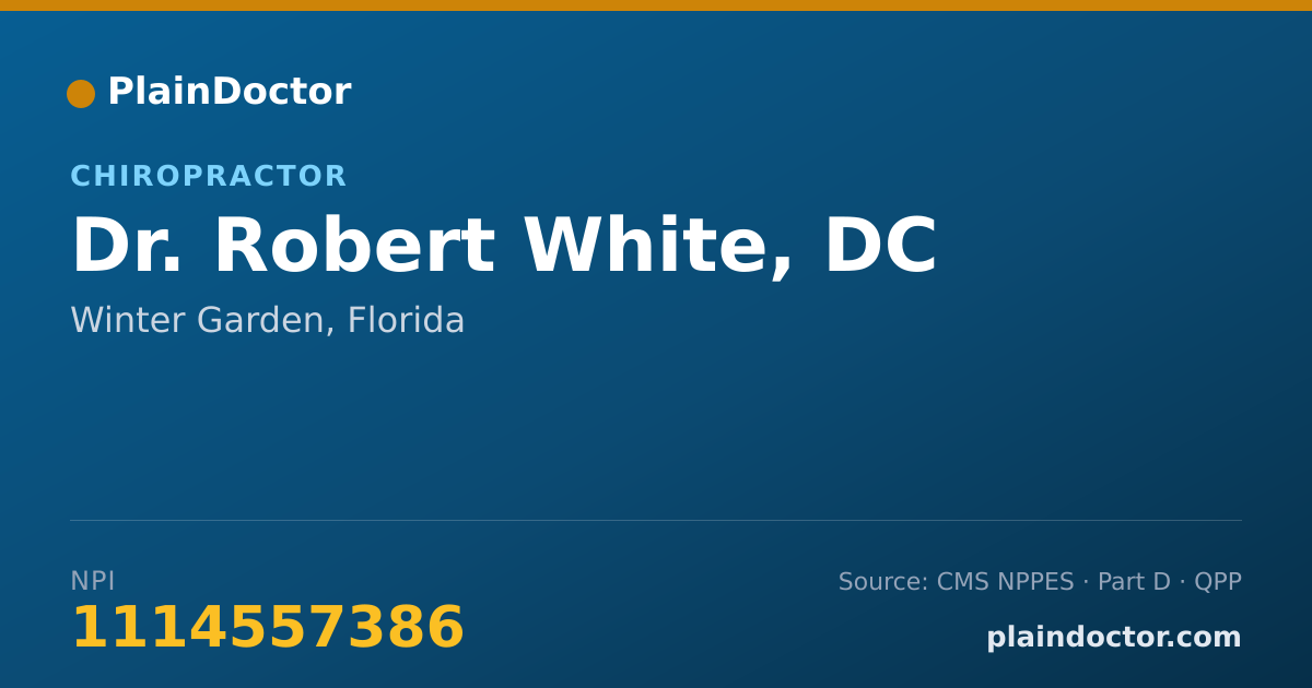 Shareable card for Robert White, DC - Chiropractor, Winter Garden, FL