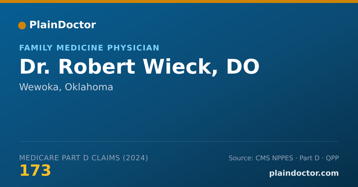 Shareable card for Robert Wieck, DO - Family Medicine Physician, Wewoka, OK