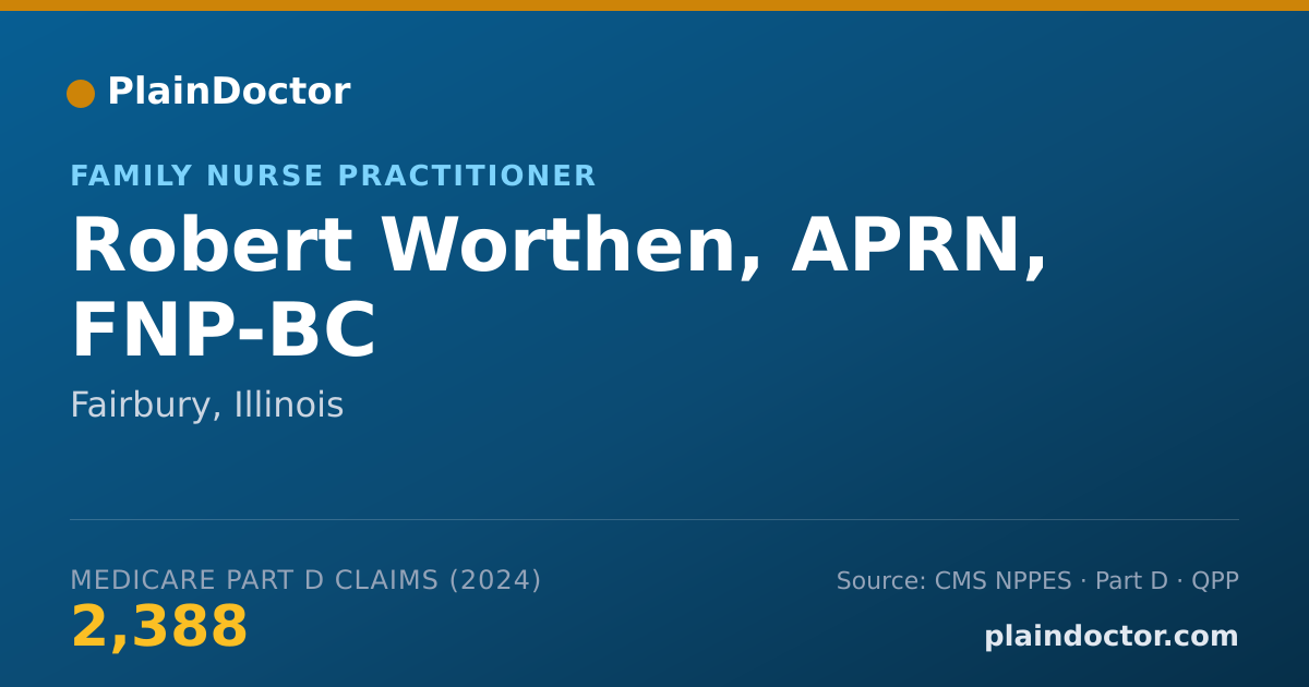 Shareable card for Robert Worthen, APRN, FNP-BC - Registered Nurse, Fairbury, IL
