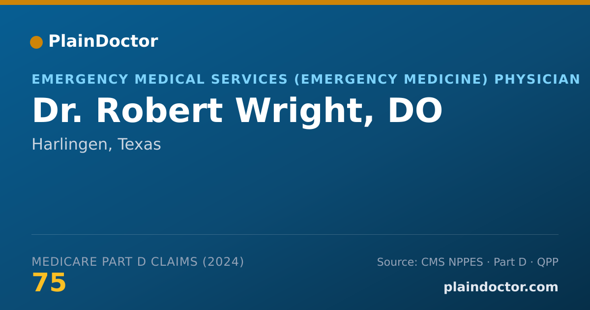 Shareable card for Robert Wright, DO - Emergency Medical Services (Emergency Medicine) Physician, Harlingen, TX