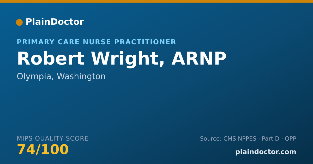 Shareable card for Robert Wright, ARNP - Primary Care Nurse Practitioner, Olympia, WA