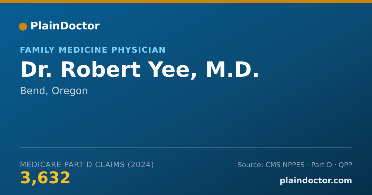 Shareable card for Robert Yee, M.D. - Family Medicine Physician, Bend, OR