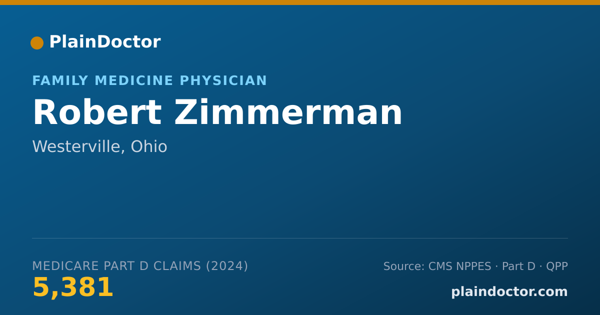 Shareable card for Robert Zimmerman - Family Medicine Physician, Westerville, OH