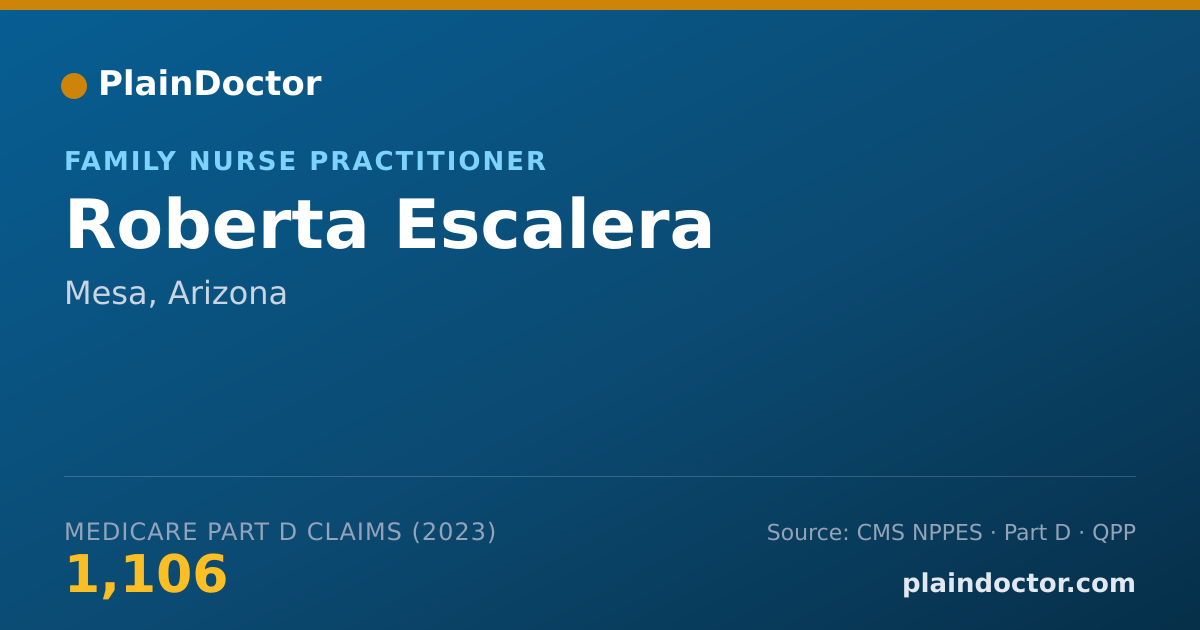 Shareable card for Roberta Escalera - Family Nurse Practitioner, Mesa, AZ