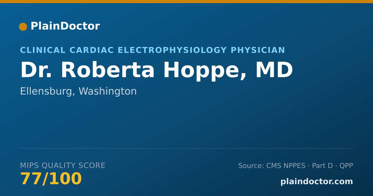 Shareable card for Roberta Hoppe, MD - Clinical Cardiac Electrophysiology Physician, Ellensburg, WA