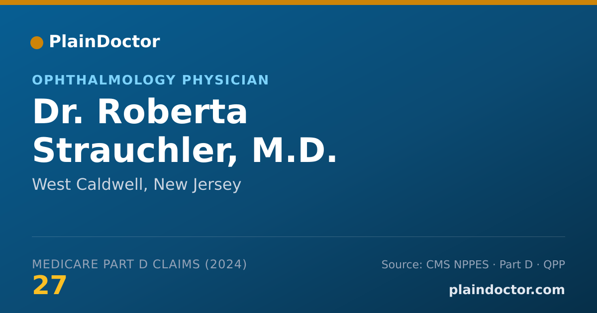 Shareable card for Roberta Strauchler, M.D. - Ophthalmology Physician, West Caldwell, NJ