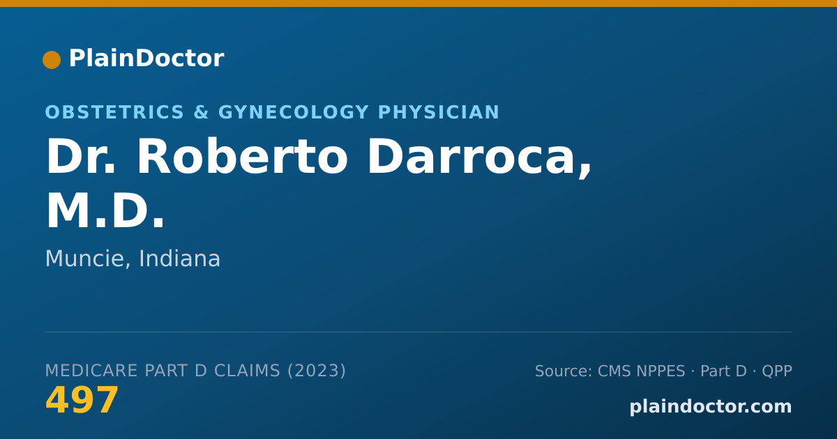 Shareable card for Roberto Darroca, M.D. - Obstetrics & Gynecology Physician, Muncie, IN