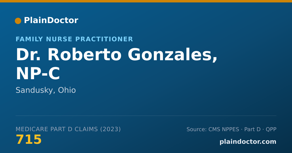 Shareable card for Roberto Gonzales, NP-C - Family Nurse Practitioner, Sandusky, OH