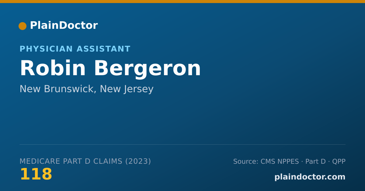 Shareable card for Robin Bergeron - Physician Assistant, New Brunswick, NJ