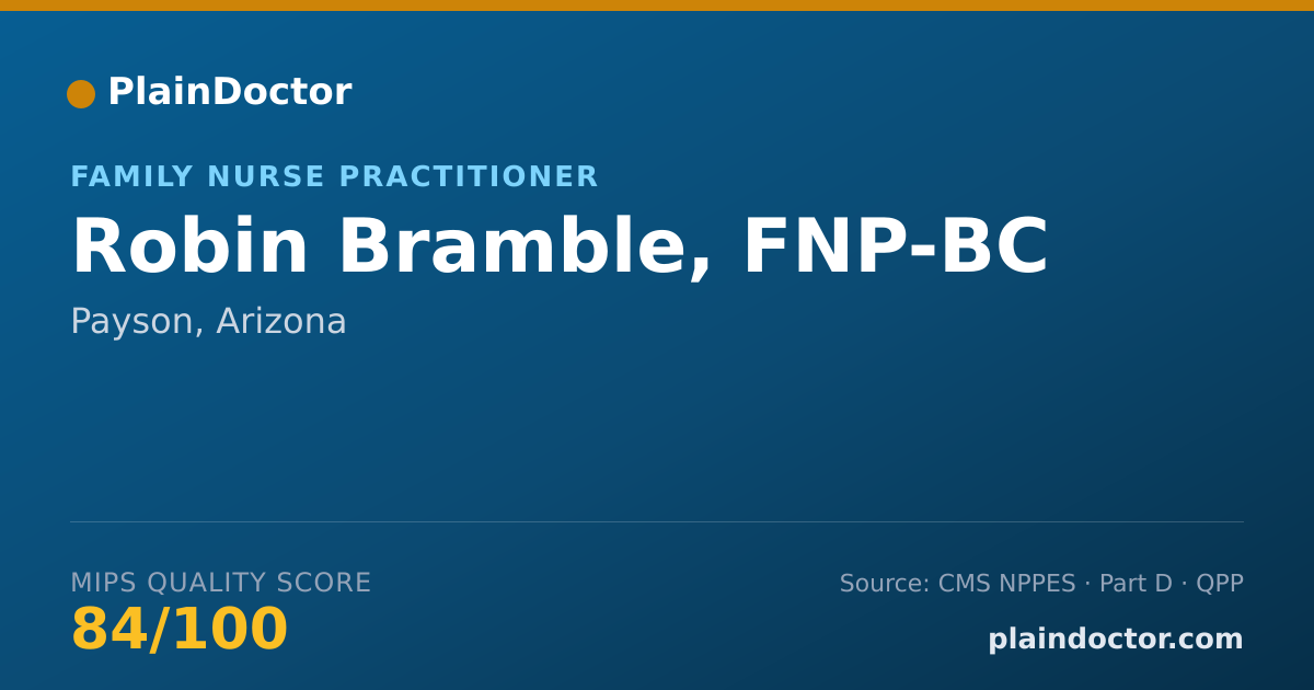 Shareable card for Robin Bramble, FNP-BC - Family Nurse Practitioner, Payson, AZ