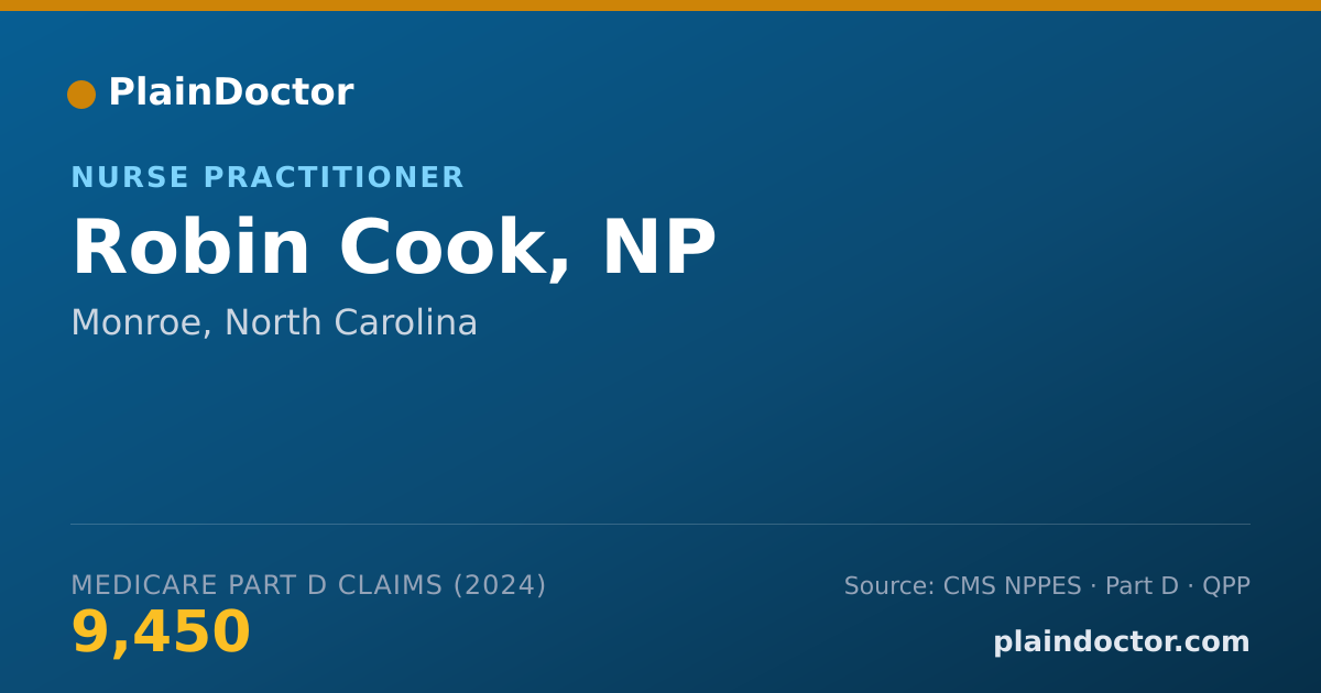 Shareable card for Robin Cook, NP - Nurse Practitioner, Monroe, NC