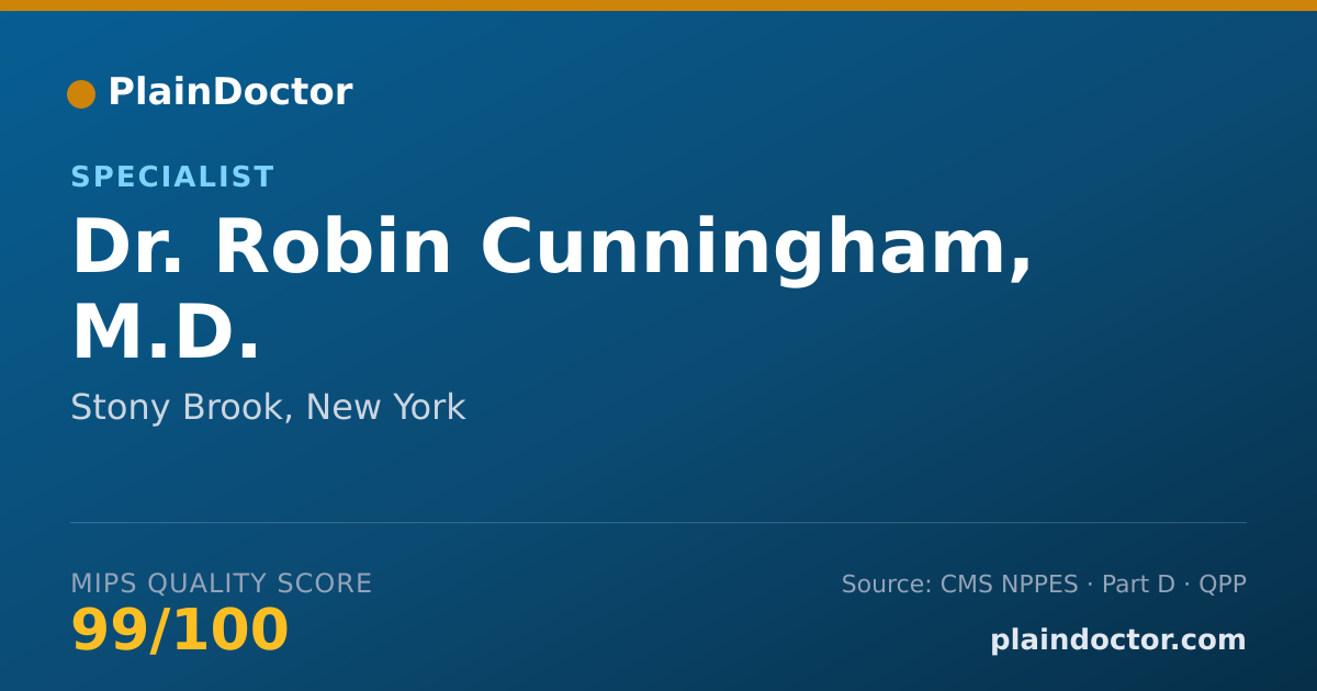 Shareable card for Robin Cunningham, M.D. - Specialist, Stony Brook, NY