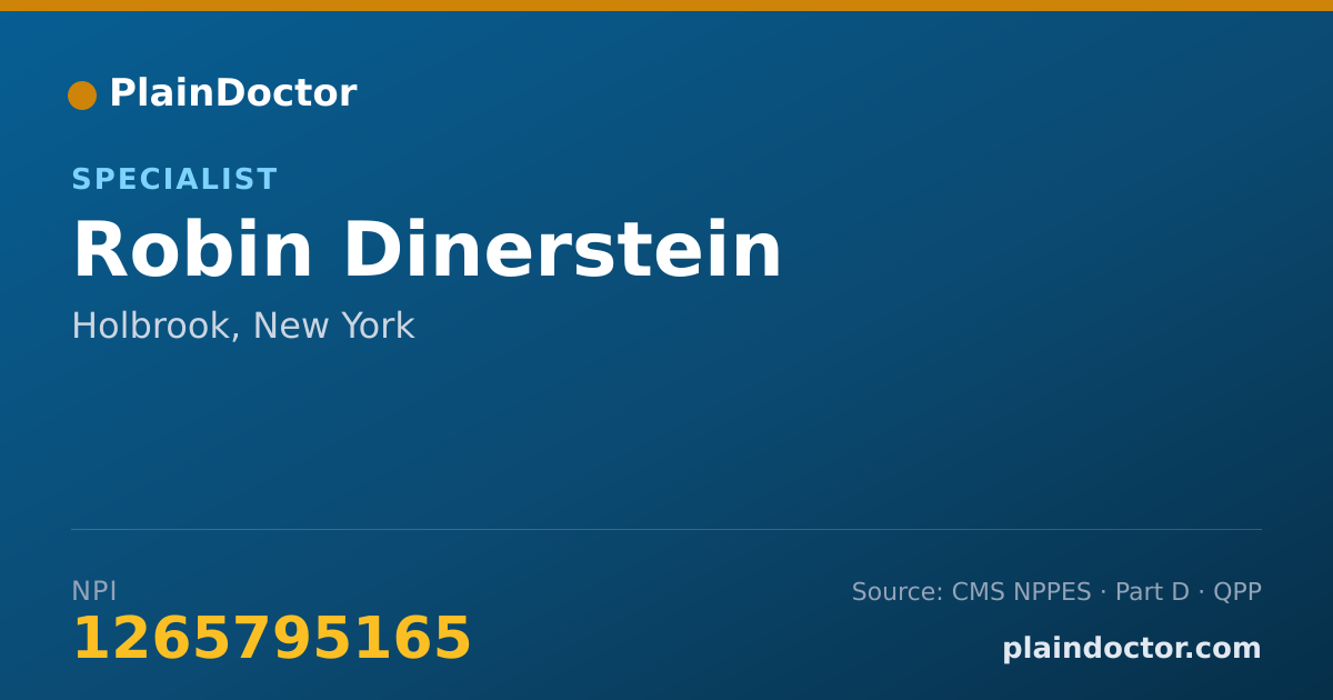 Shareable card for Robin Dinerstein - Specialist, Holbrook, NY