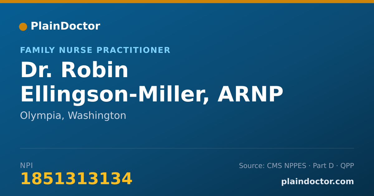 Shareable card for Robin Ellingson-Miller, ARNP - Family Nurse Practitioner, Olympia, WA