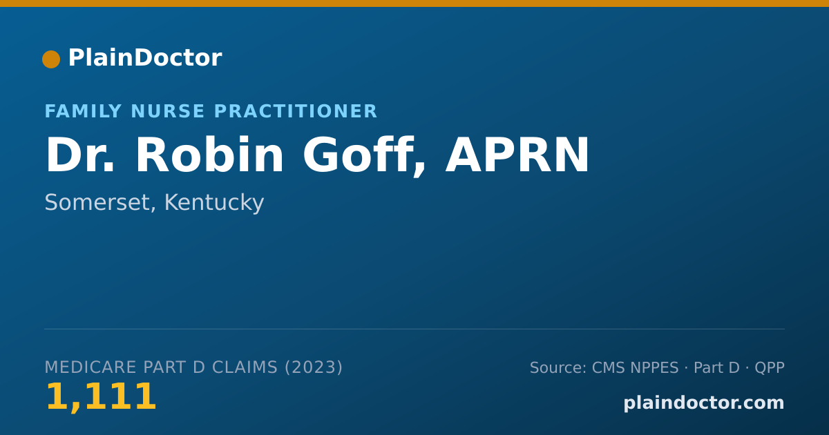 Shareable card for Robin Goff, APRN - Family Nurse Practitioner, Somerset, KY