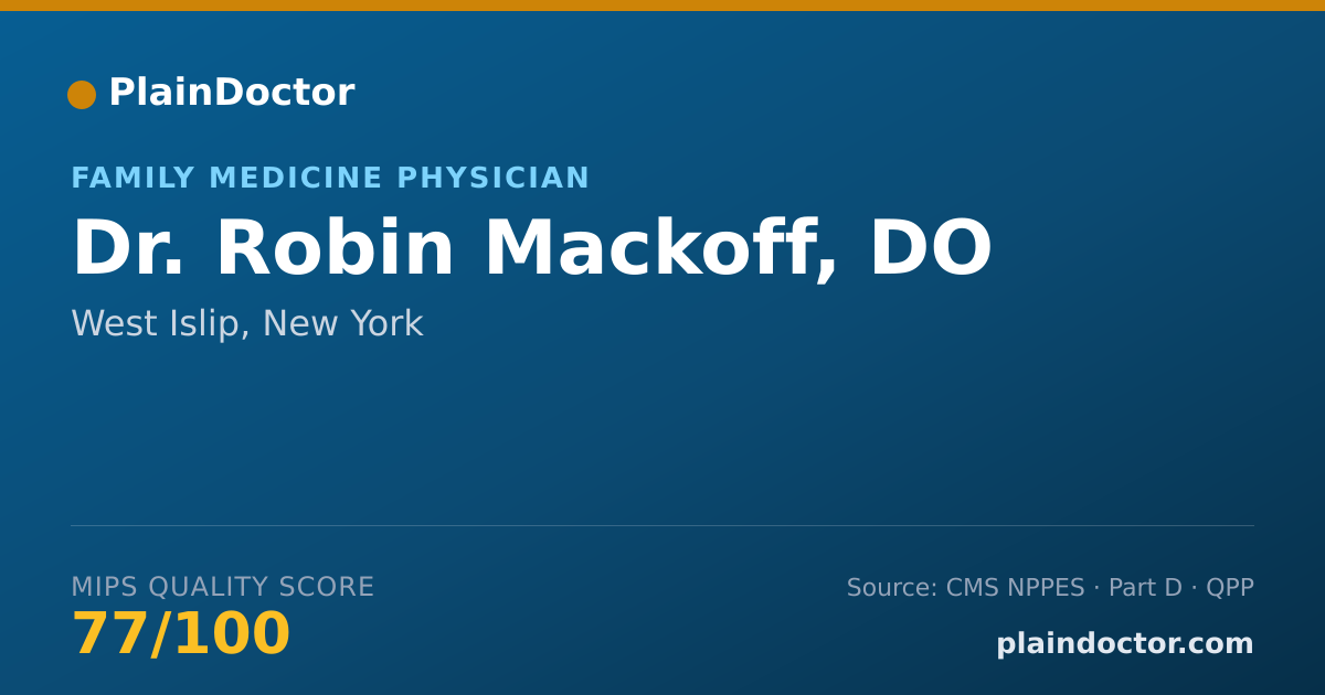 Shareable card for Robin Mackoff, DO - Family Medicine Physician, West Islip, NY