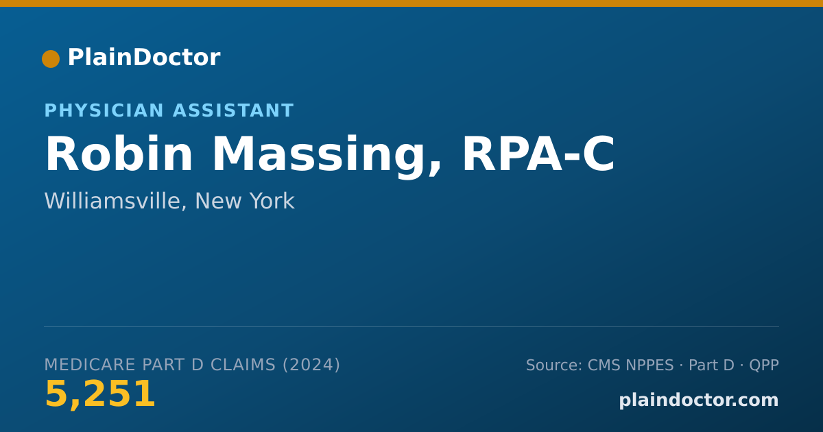 Shareable card for Robin Massing, RPA-C - Physician Assistant, Williamsville, NY