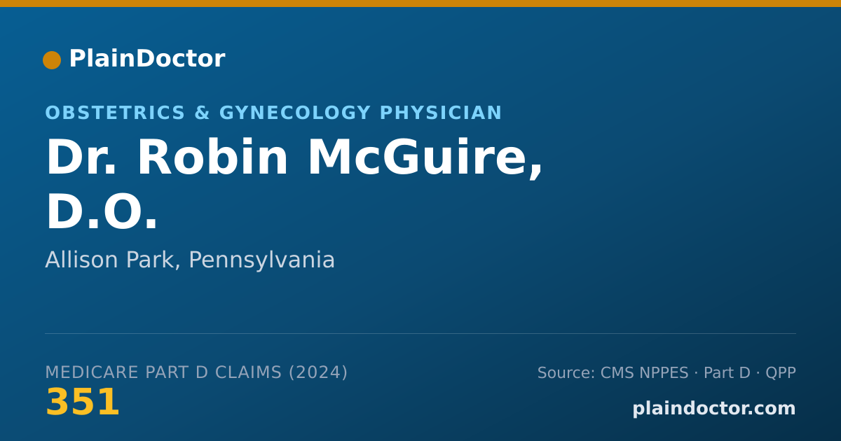 Shareable card for Robin McGuire, D.O. - Obstetrics & Gynecology Physician, Allison Park, PA