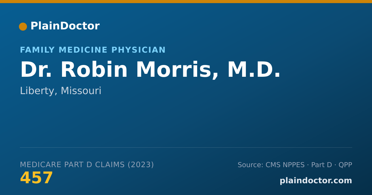 Shareable card for Robin Morris, M.D. - Family Medicine Physician, Liberty, MO