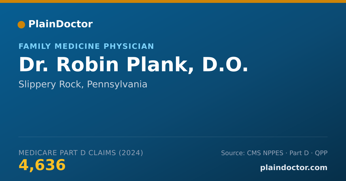 Shareable card for Robin Plank, D.O. - Family Medicine Physician, Slippery Rock, PA