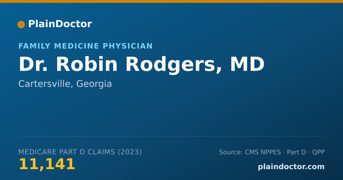 Shareable card for Robin Rodgers, MD - Family Medicine Physician, Cartersville, GA