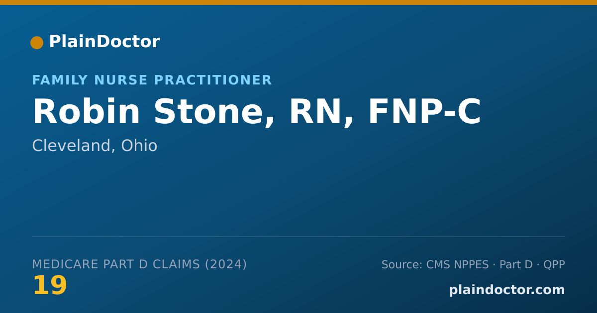 Shareable card for Robin Stone, RN, FNP-C - Medical-Surgical Registered Nurse, Cleveland, OH