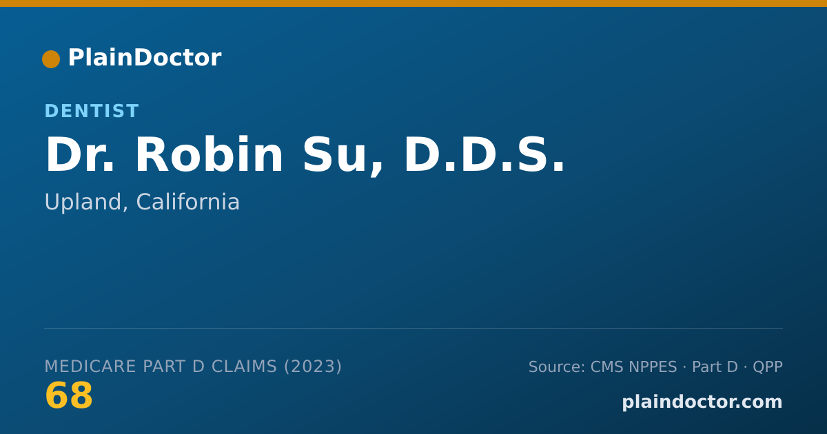 Shareable card for Robin Su, D.D.S. - Dentist, Upland, CA