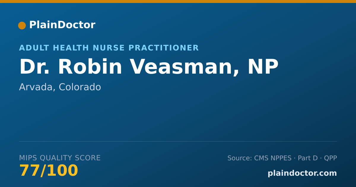 Shareable card for Robin Veasman, NP - Adult Health Nurse Practitioner, Arvada, CO