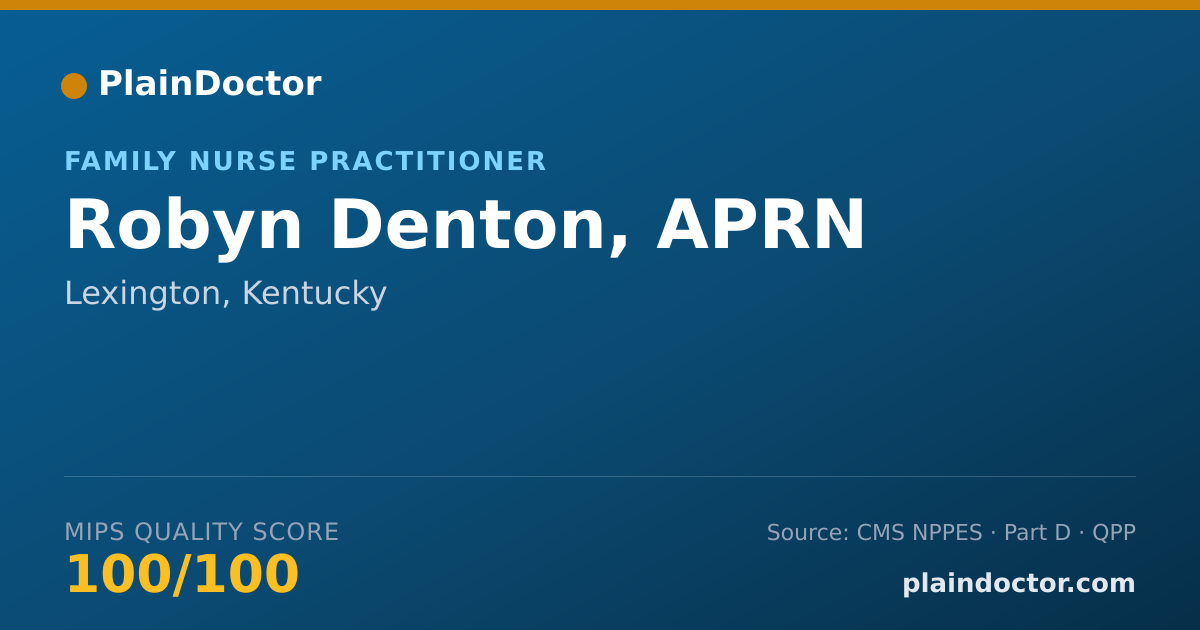 Shareable card for Robyn Denton, APRN - Family Nurse Practitioner, Lexington, KY