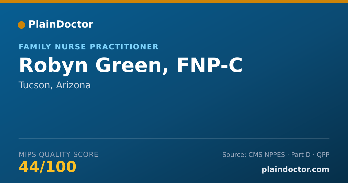 Shareable card for Robyn Green, FNP-C - Family Nurse Practitioner, Tucson, AZ