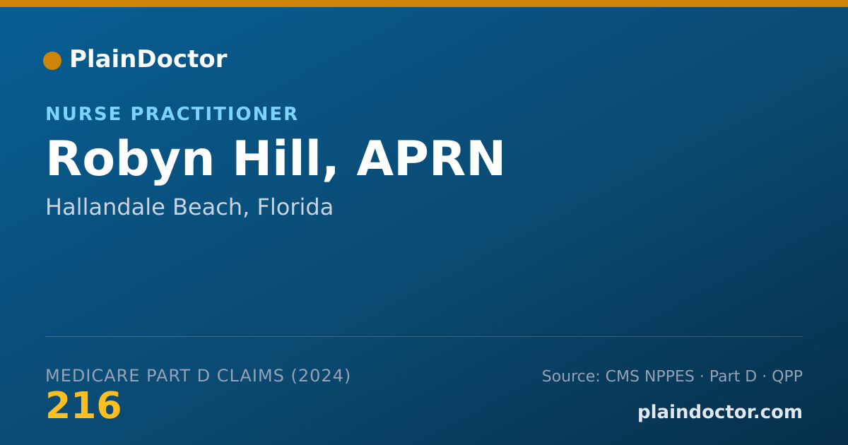 Shareable card for Robyn Hill, APRN - Family Nurse Practitioner, Hallandale Beach, FL