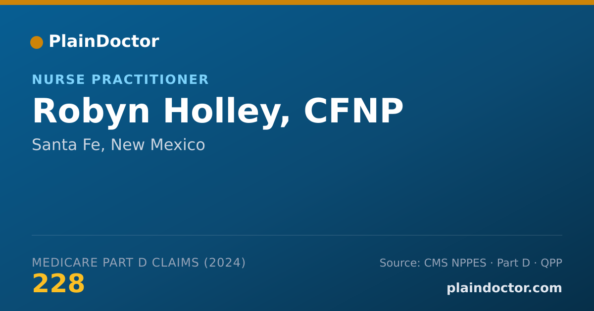 Shareable card for Robyn Holley, CFNP - Nurse Practitioner, Santa Fe, NM