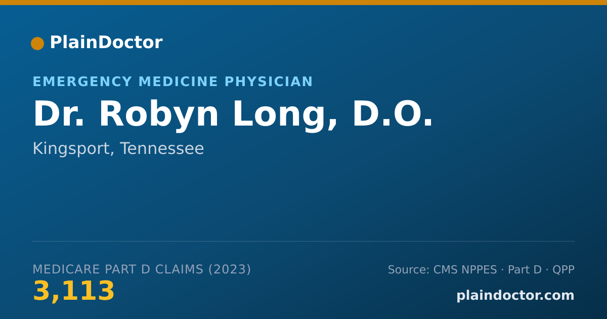 Shareable card for Robyn Long, D.O. - Emergency Medicine Physician, Kingsport, TN