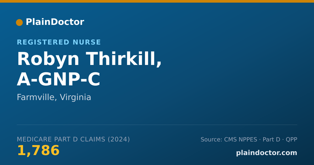 Shareable card for Robyn Thirkill, A-GNP-C - Primary Care Nurse Practitioner, Farmville, VA