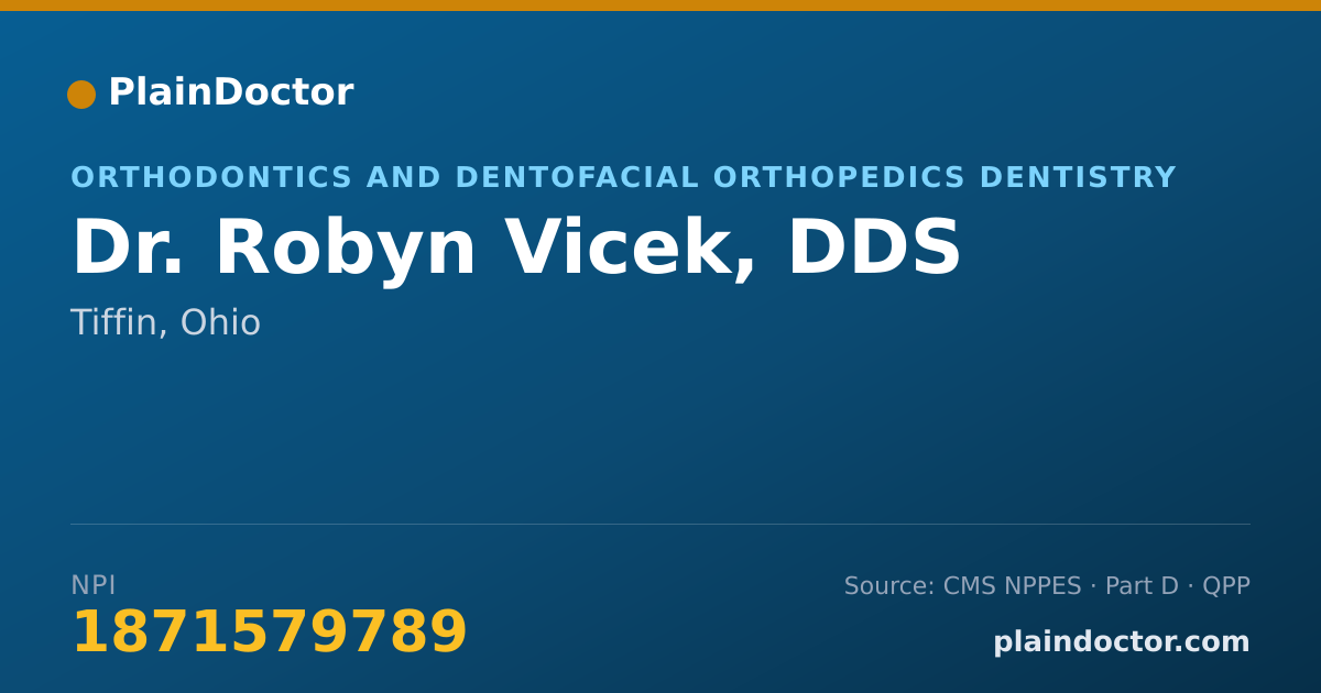 Shareable card for Robyn Vicek, DDS - Orthodontics and Dentofacial Orthopedics Dentistry, Tiffin, OH