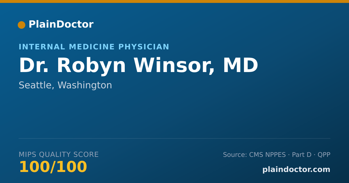 Shareable card for Robyn Winsor, MD - Internal Medicine Physician, Seattle, WA