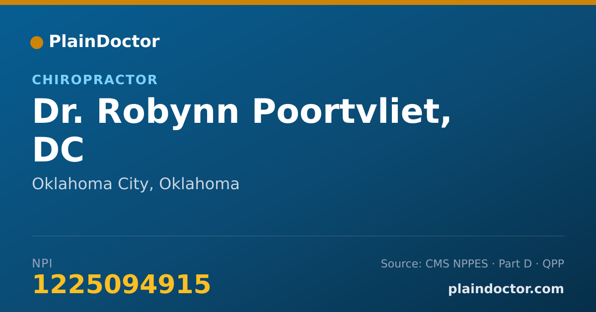 Shareable card for Robynn Poortvliet, DC - Chiropractor, Oklahoma City, OK