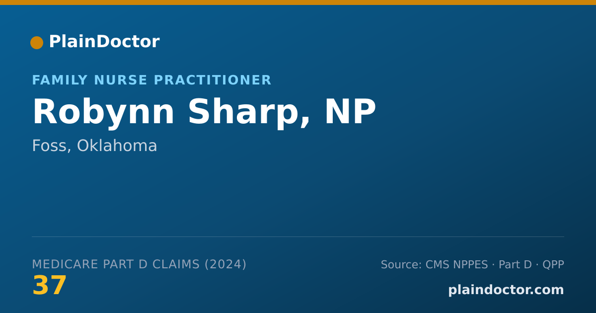 Shareable card for Robynn Sharp, NP - Family Nurse Practitioner, Foss, OK