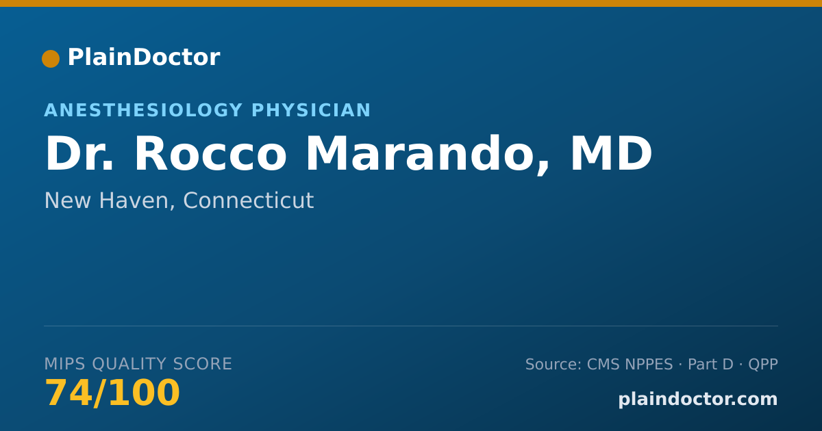 Shareable card for Rocco Marando, MD - Anesthesiology Physician, New Haven, CT