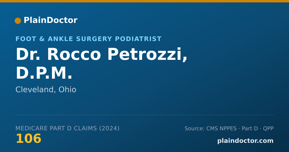 Shareable card for Rocco Petrozzi, D.P.M. - Foot & Ankle Surgery Podiatrist, Cleveland, OH