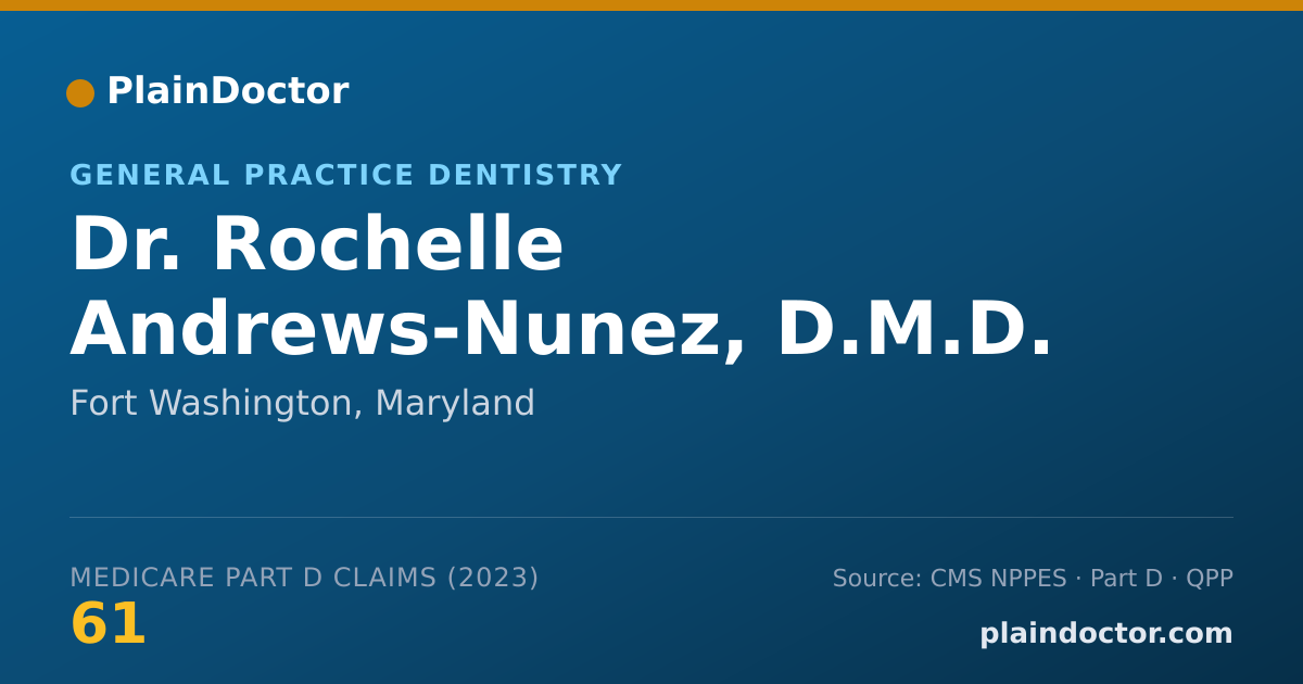 Shareable card for Rochelle Andrews-Nunez, D.M.D. - General Practice Dentistry, Fort Washington, MD