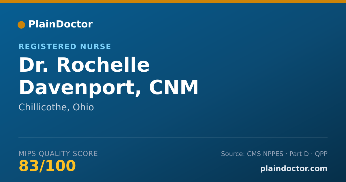 Shareable card for Rochelle Davenport, CNM - Registered Nurse, Chillicothe, OH