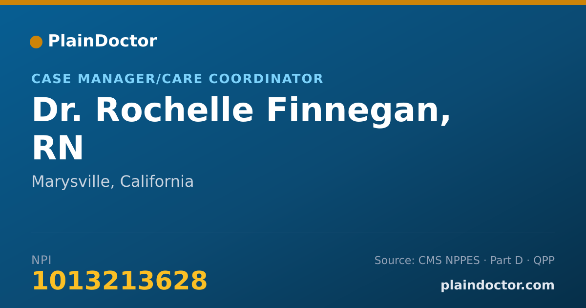 Shareable card for Rochelle Finnegan, RN - Case Manager/Care Coordinator, Marysville, CA