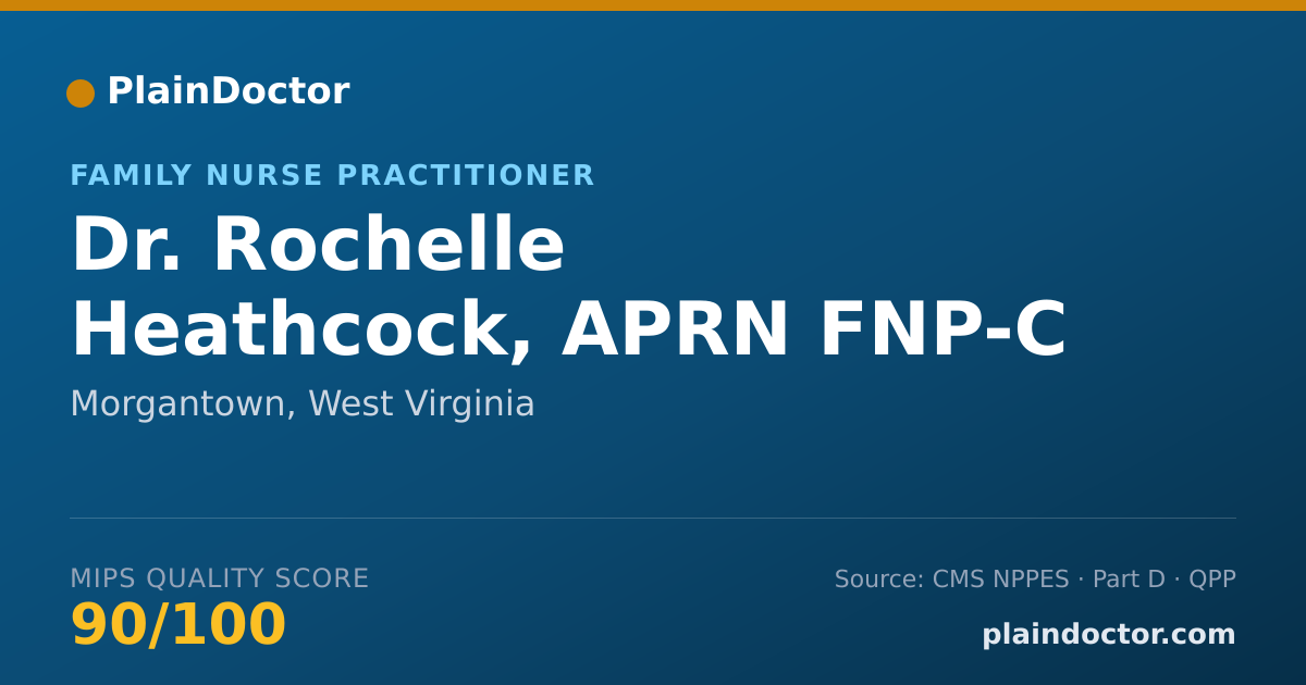 Shareable card for Rochelle Heathcock, APRN FNP-C - Family Nurse Practitioner, Morgantown, WV