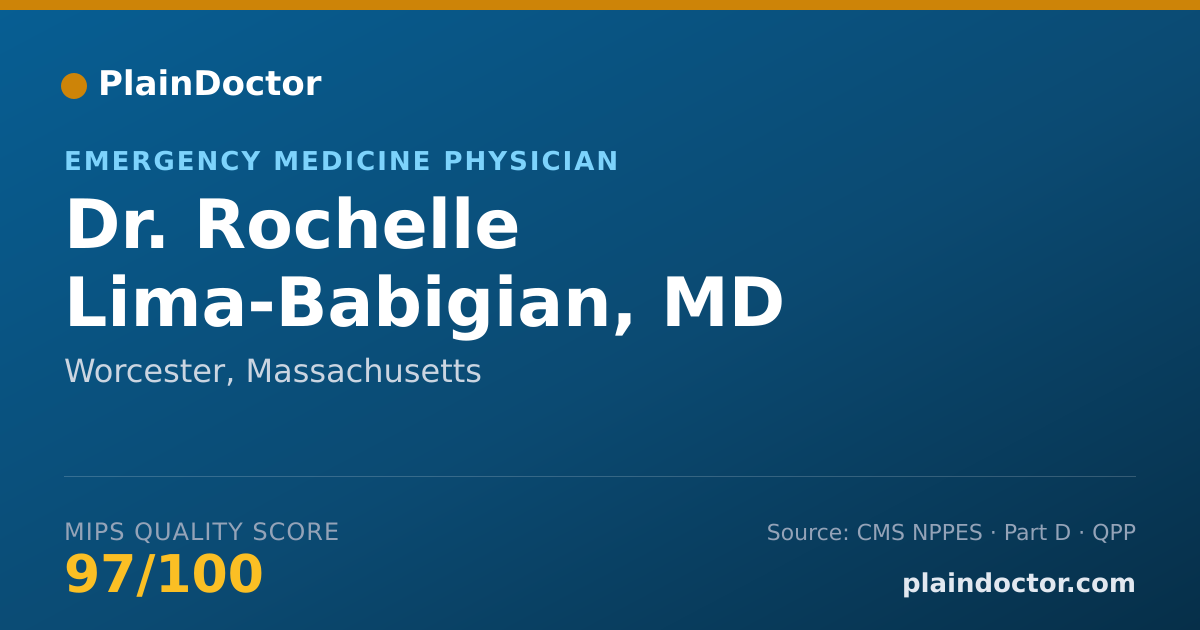 Shareable card for Rochelle Lima-Babigian, MD - Emergency Medicine Physician, Worcester, MA