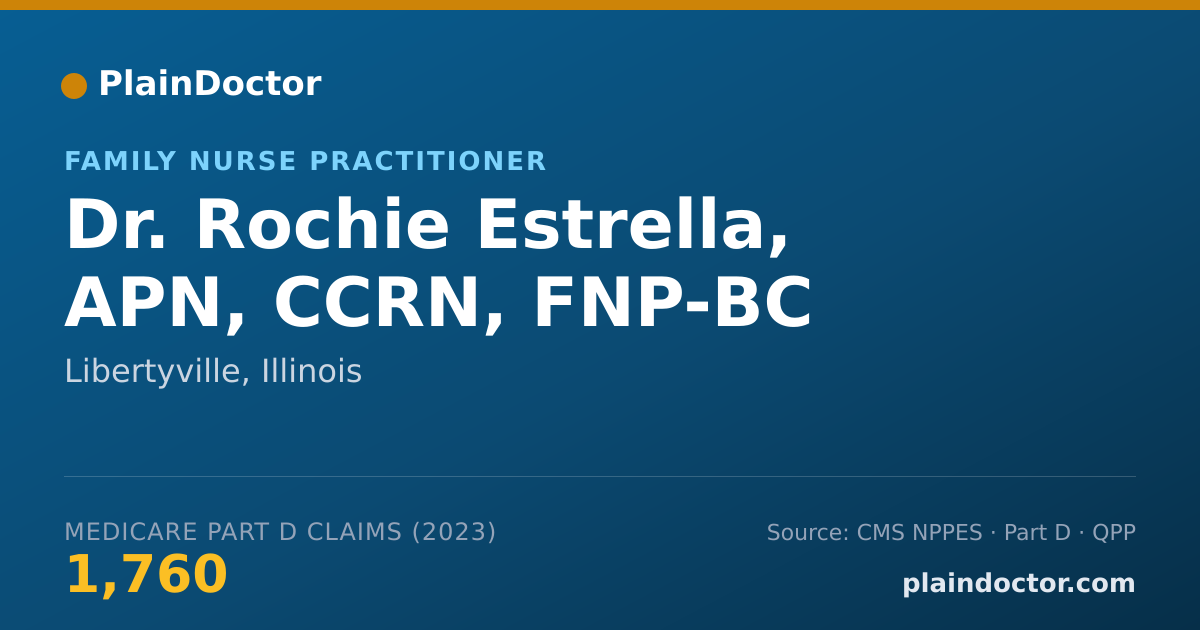 Shareable card for Rochie Estrella, APN, CCRN, FNP-BC - Family Nurse Practitioner, Libertyville, IL