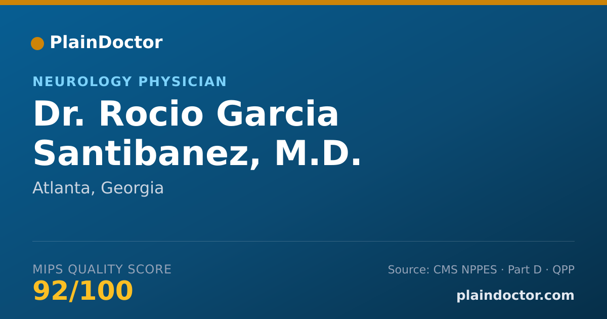 Shareable card for Rocio Garcia Santibanez, M.D. - Neurology Physician, Atlanta, GA