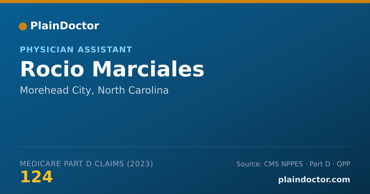 Shareable card for Rocio Marciales - Physician Assistant, Morehead City, NC